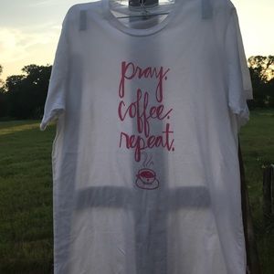 "Pray Coffee Repeat" t-shirt